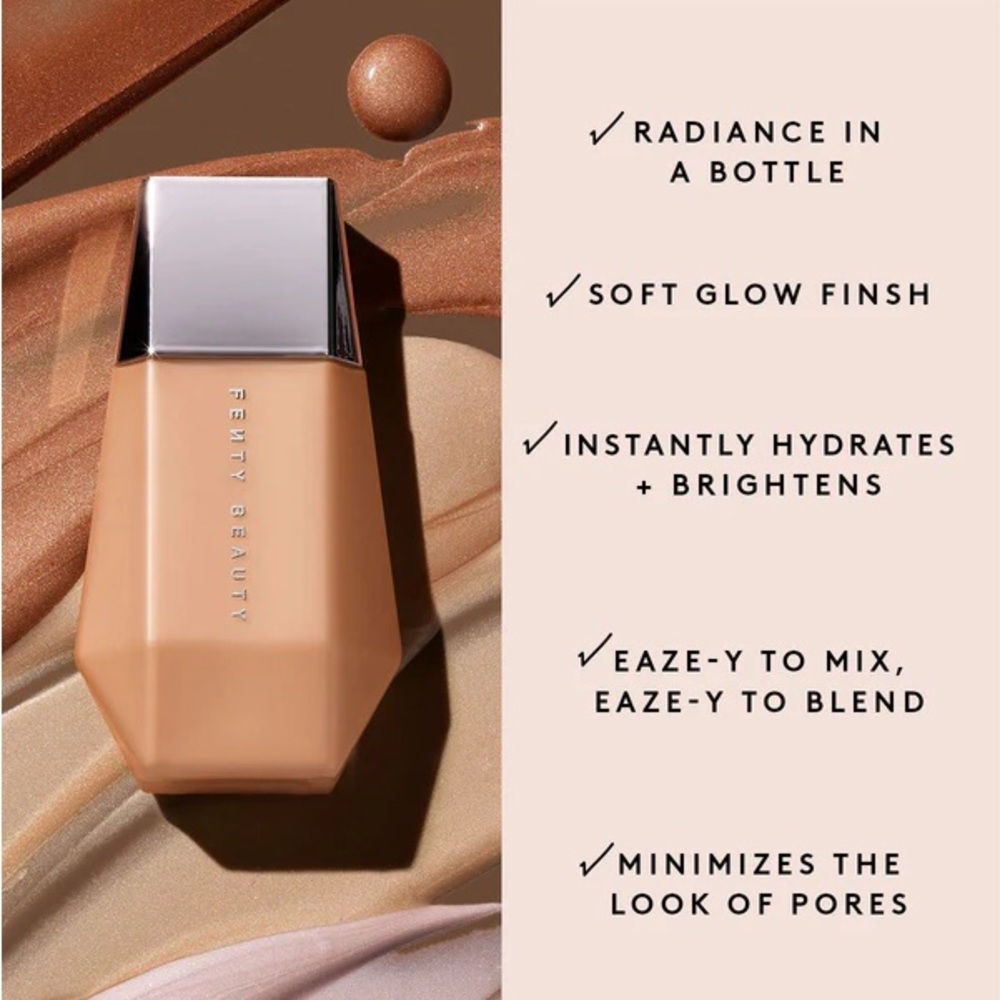 HPx3! Fenty Beauty Eaze Glow’Lit All-Over Glow Enhancer-Taffy Topaz. New! - Picture 10 of 13